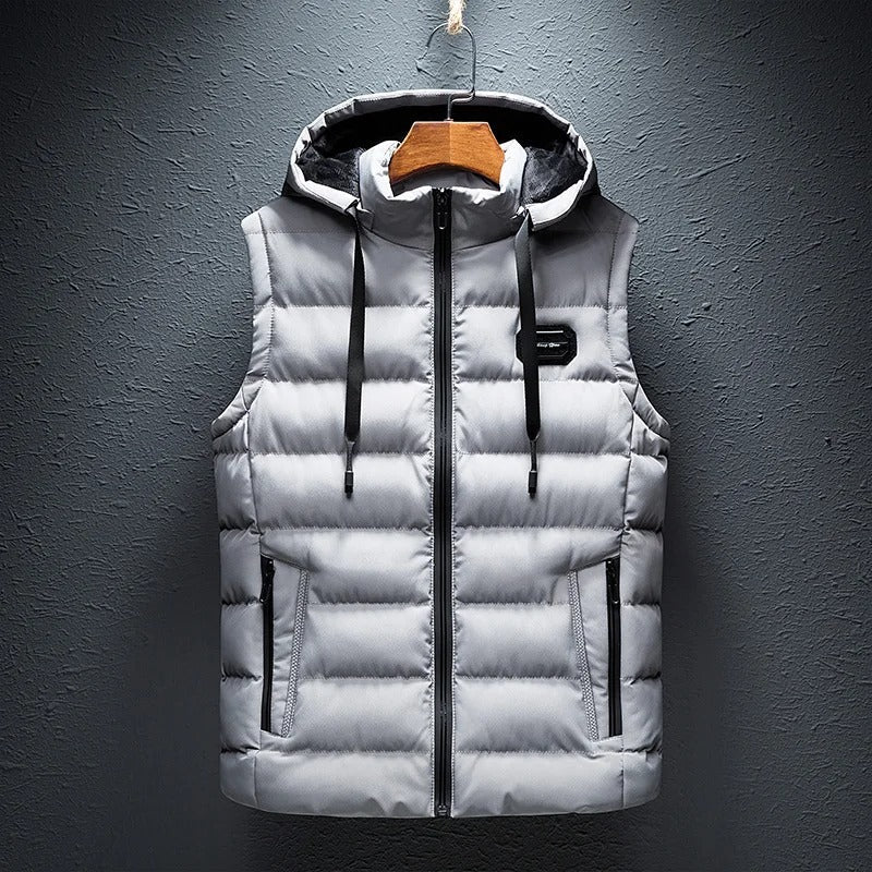 Elythar | Ärmellose Herrenweste mit Kapuze – Leichter Bodywarmer