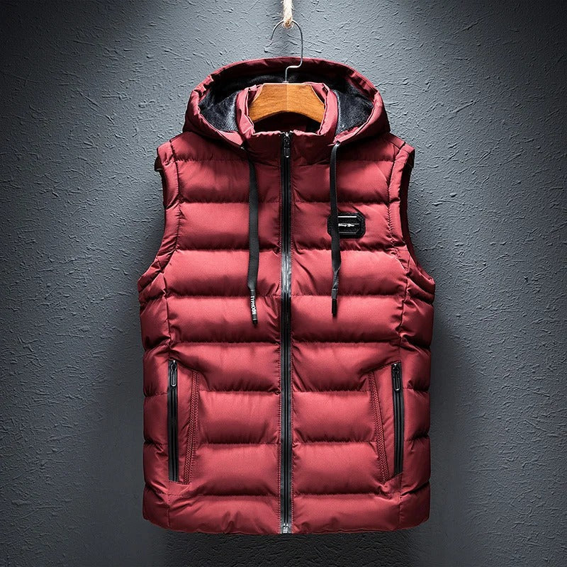 Elythar | Ärmellose Herrenweste mit Kapuze – Leichter Bodywarmer