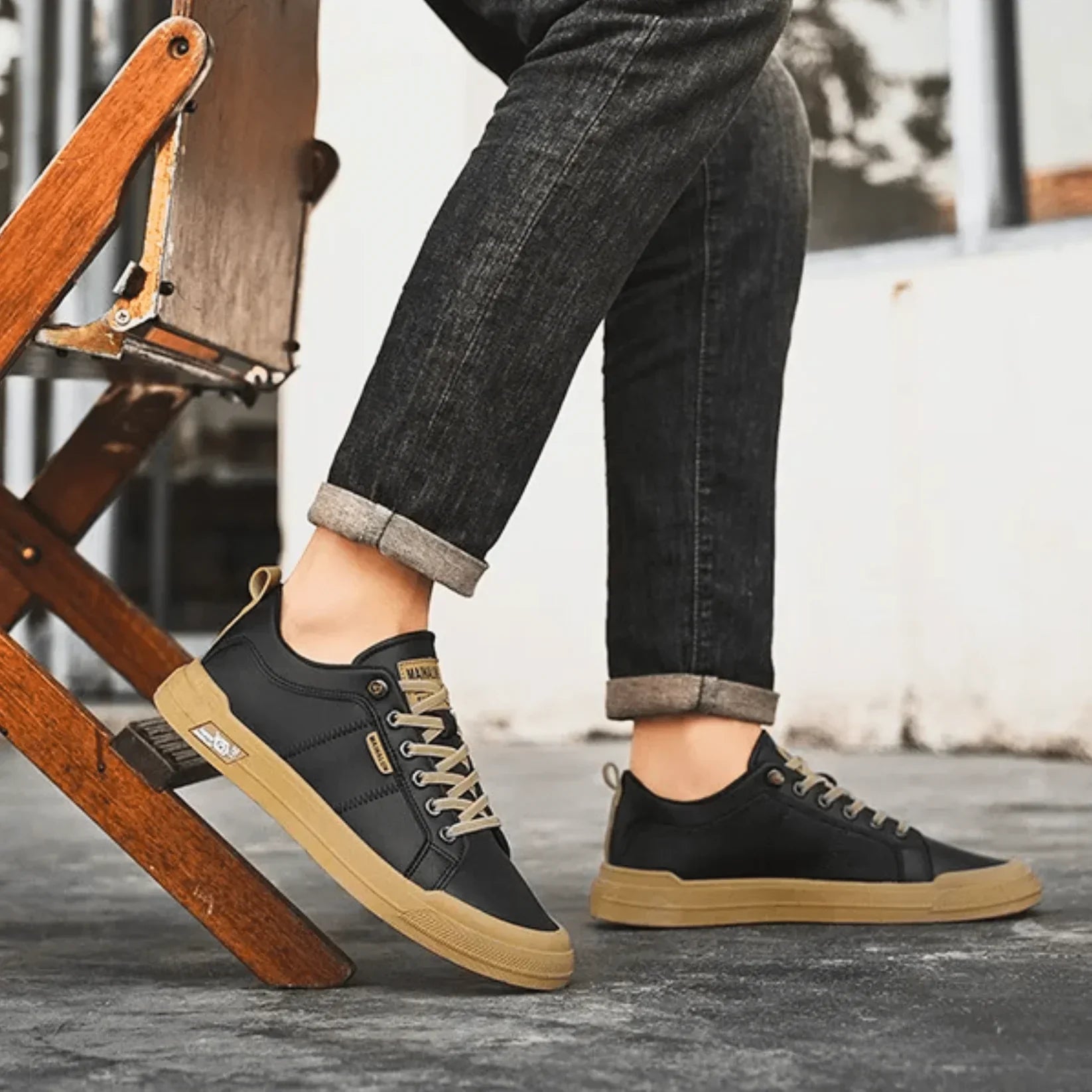 Fintan | Leren sneakers voor heren – Strak stedelijk ontwerp, lichtgewicht en ademend comfort