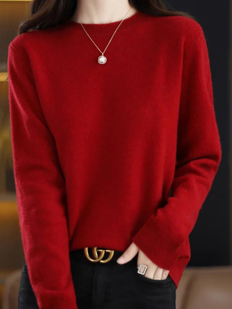 Sanne | Eleganter Pullover aus Merinowolle, weich und atmungsaktiv, leichter Strickpullover
