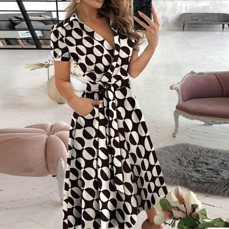 Falyra | Elegante midi-jurk voor dames – chique formele avondjurk