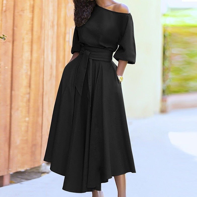 Falyra | Elegante midi-jurk voor dames – chique formele avondjurk