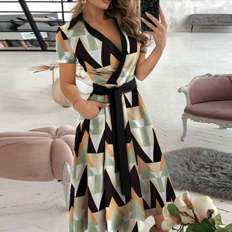 Falyra | Elegante midi-jurk voor dames – chique formele avondjurk