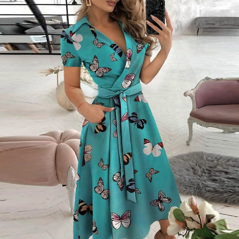 Falyra | Elegante midi-jurk voor dames – chique formele avondjurk