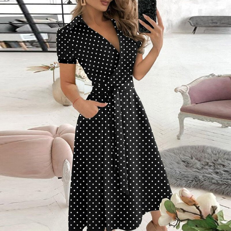 Falyra | Elegante midi-jurk voor dames – chique formele avondjurk