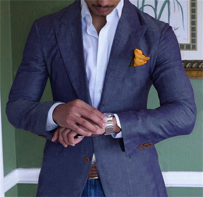 Zephan | Blazer en lin pour homme - veste légère et respirante, coupe confortable, idéale pour les occasions décontractées et habillées