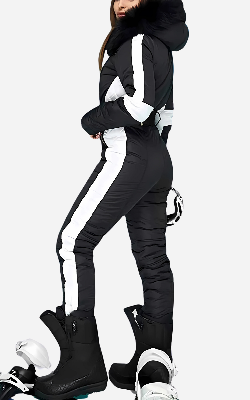 Petraea | Dames ski overall met capuchon – geïsoleerde winter sneeuw jumpsuit voor dames