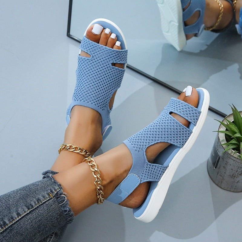 EaseWalk | Weiche orthopädische Damensandalen – Fußgewölbeunterstützung, verstellbare Riemen