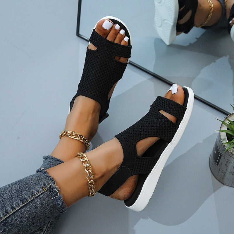 EaseWalk | Sandales orthopédiques souples pour femmes - soutien de la voûte plantaire, brides réglables