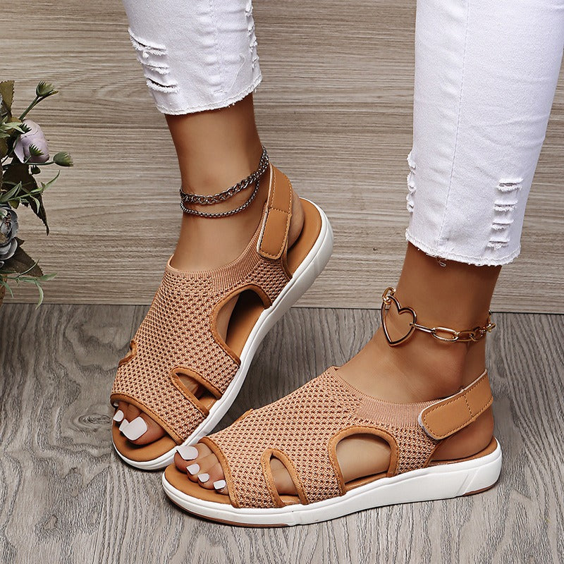EaseWalk | Weiche orthopädische Damensandalen – Fußgewölbeunterstützung, verstellbare Riemen